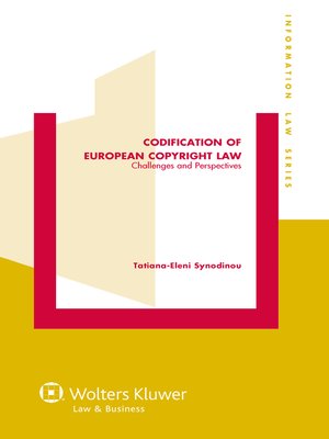 cover image of Codification of European Copyright Law